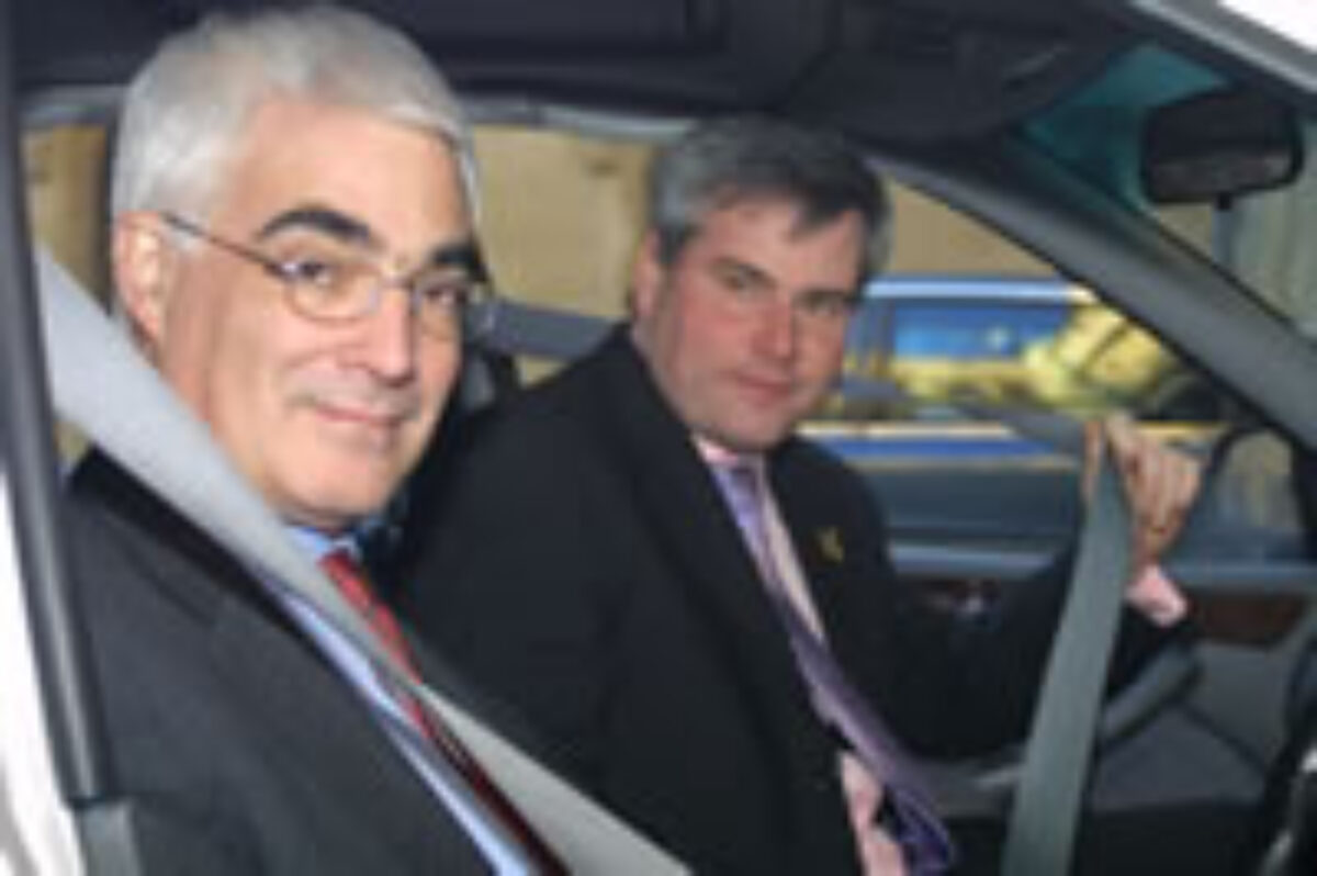 Alistair Darling with Mark Tami